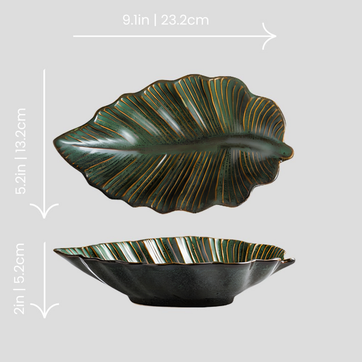 Handmade artistic "Banana Leaf" bowl