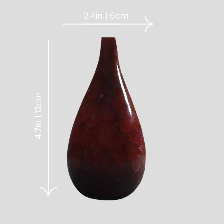 Small handmade kiln-fired "Amethyst Sunset" vase