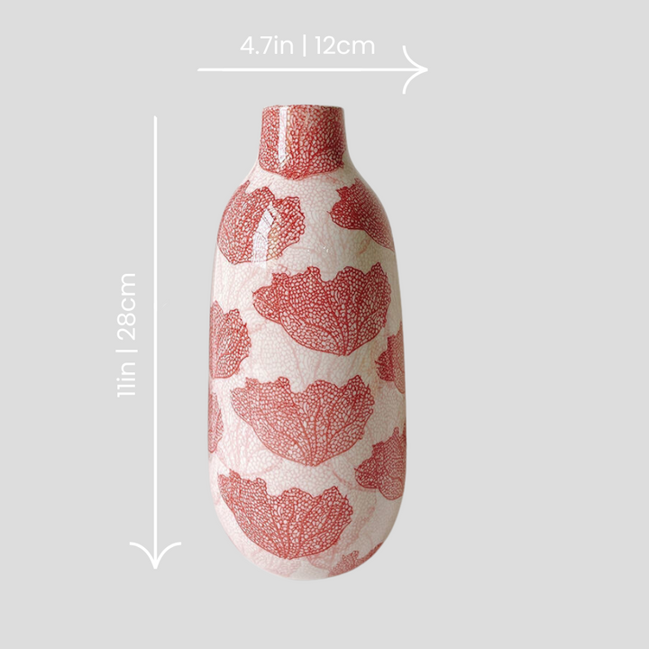 Minimalistic tall artistic "Sunset Foliage" vase