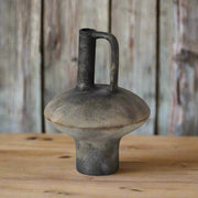 Large handmade modern and abstract vase - brown
