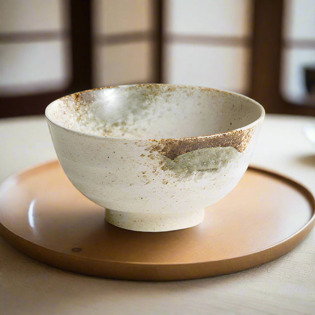 Handmade traditional "Desert Walk - 砂漠の散歩" bowl