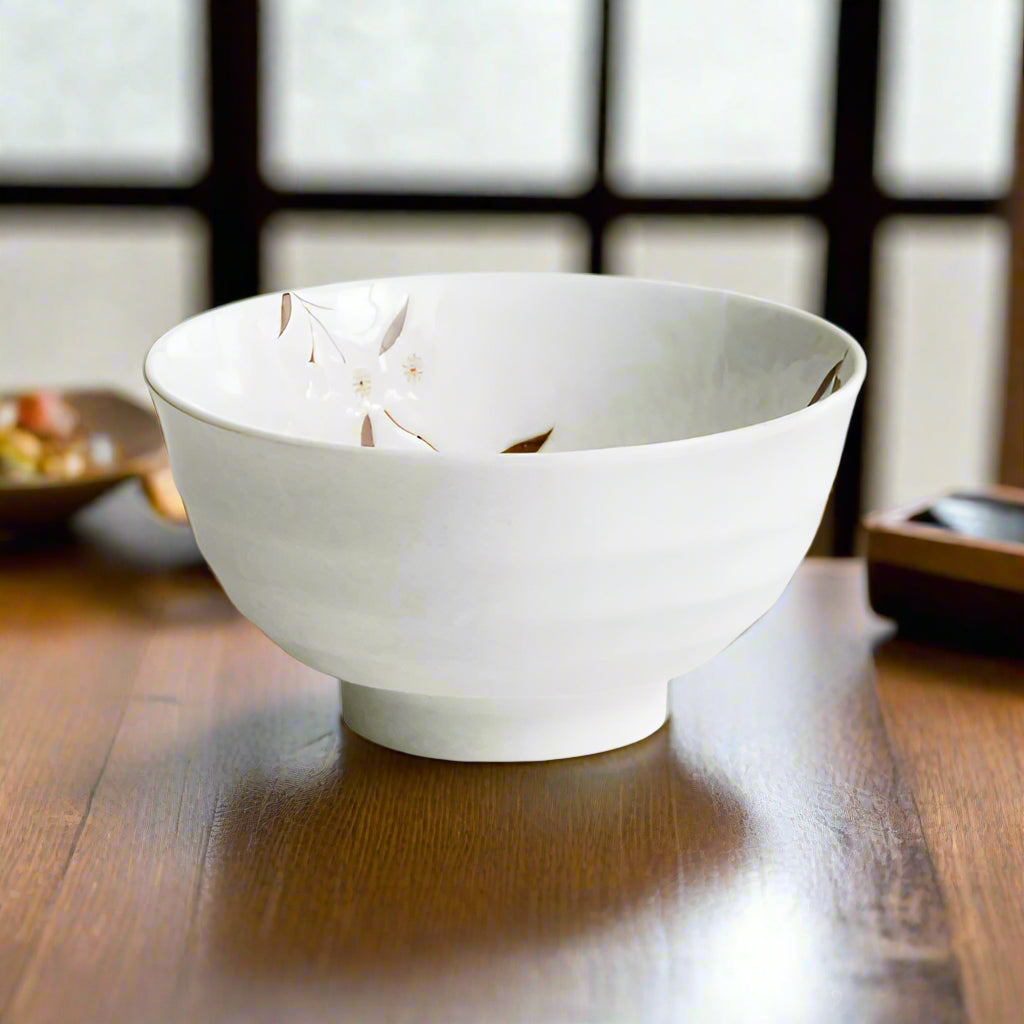 Handmade traditional "Snow Cherry - スノーチェリー" bowl