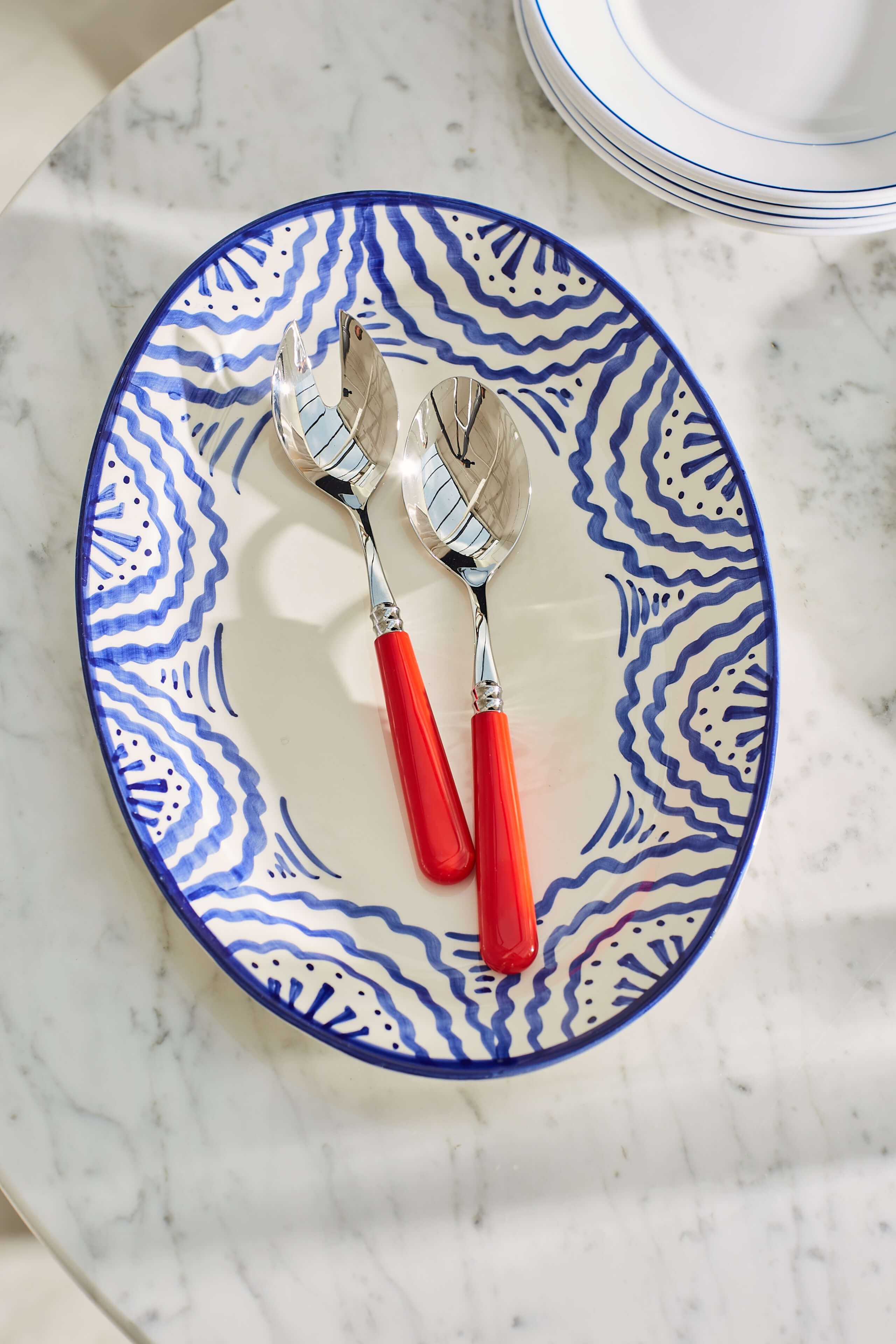 Large Blue Platter
