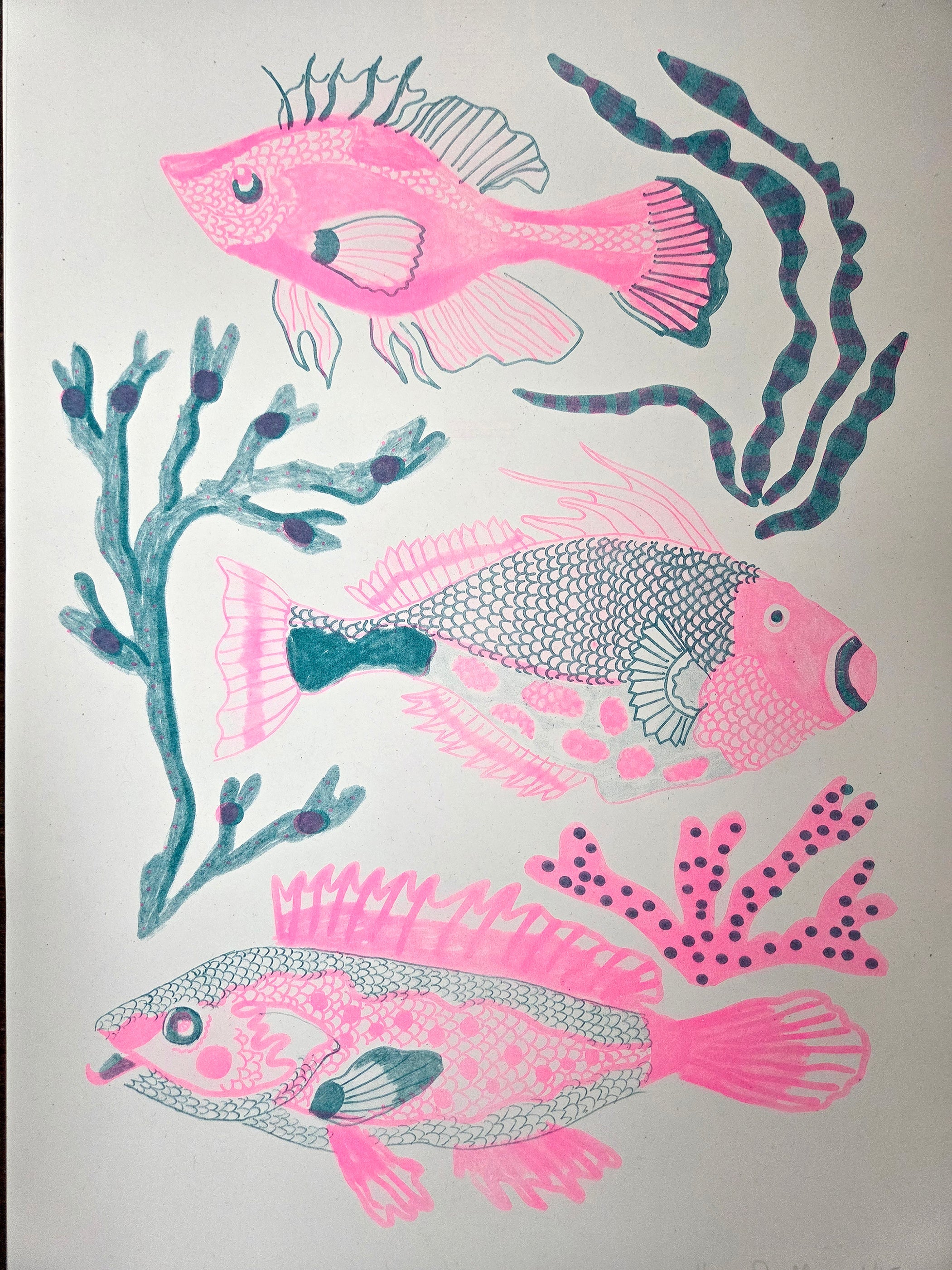 Fish Riso Print