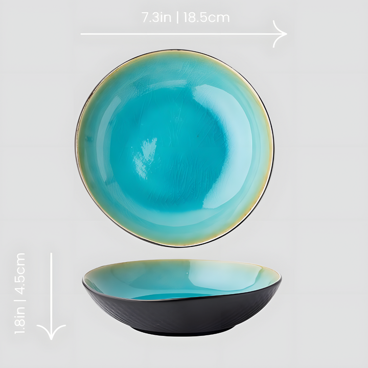 Handmade glazed "Hyōnosen - 氷の山" bowl