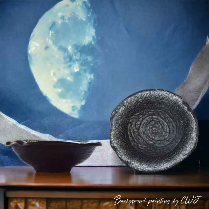 Handmade irregular "Poems Of The Lunar Moon" bowl