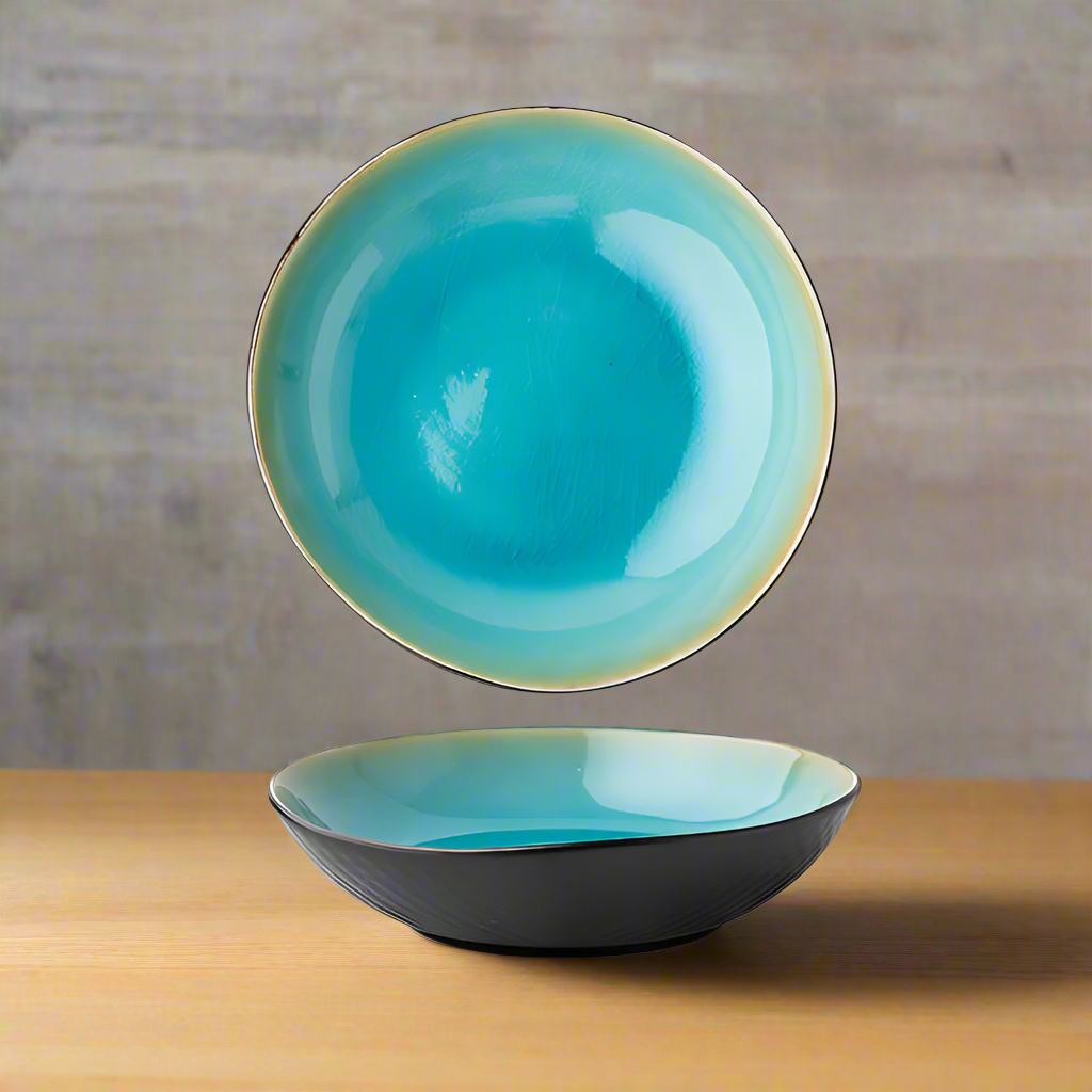 Handmade glazed "Hyōnosen - 氷の山" bowl