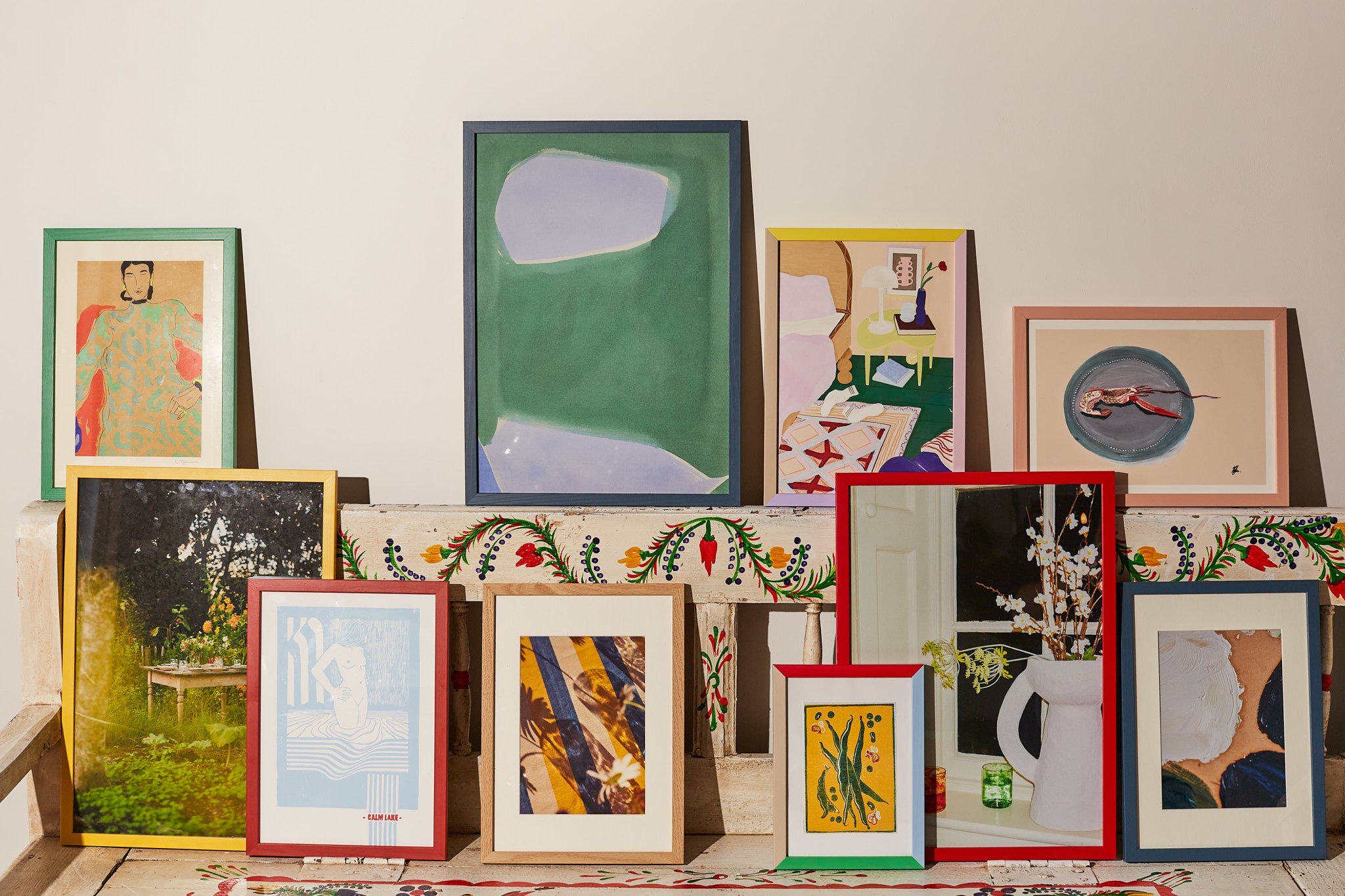 Petrol Blue Wood Picture Frame