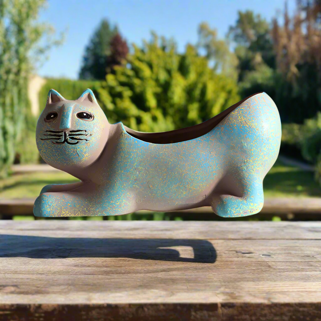 Abstract artistic "Whisker Wonderland" flowerpot