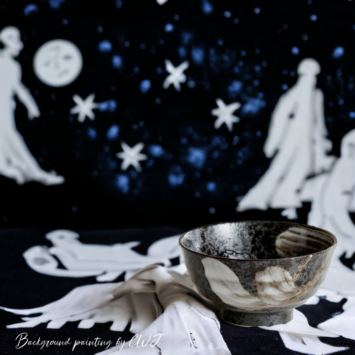 Handmade traditional "Night Spirits - 夜の精霊" bowl