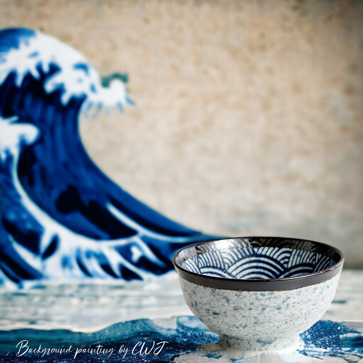 Japanese traditional "Ocean Waves - 海の波" bowl