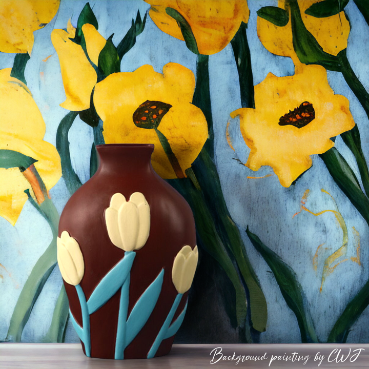 Handmade Nordic inspired abstract "Bold Blossom Containers" vase