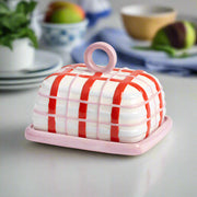 Plaid Butter Dish