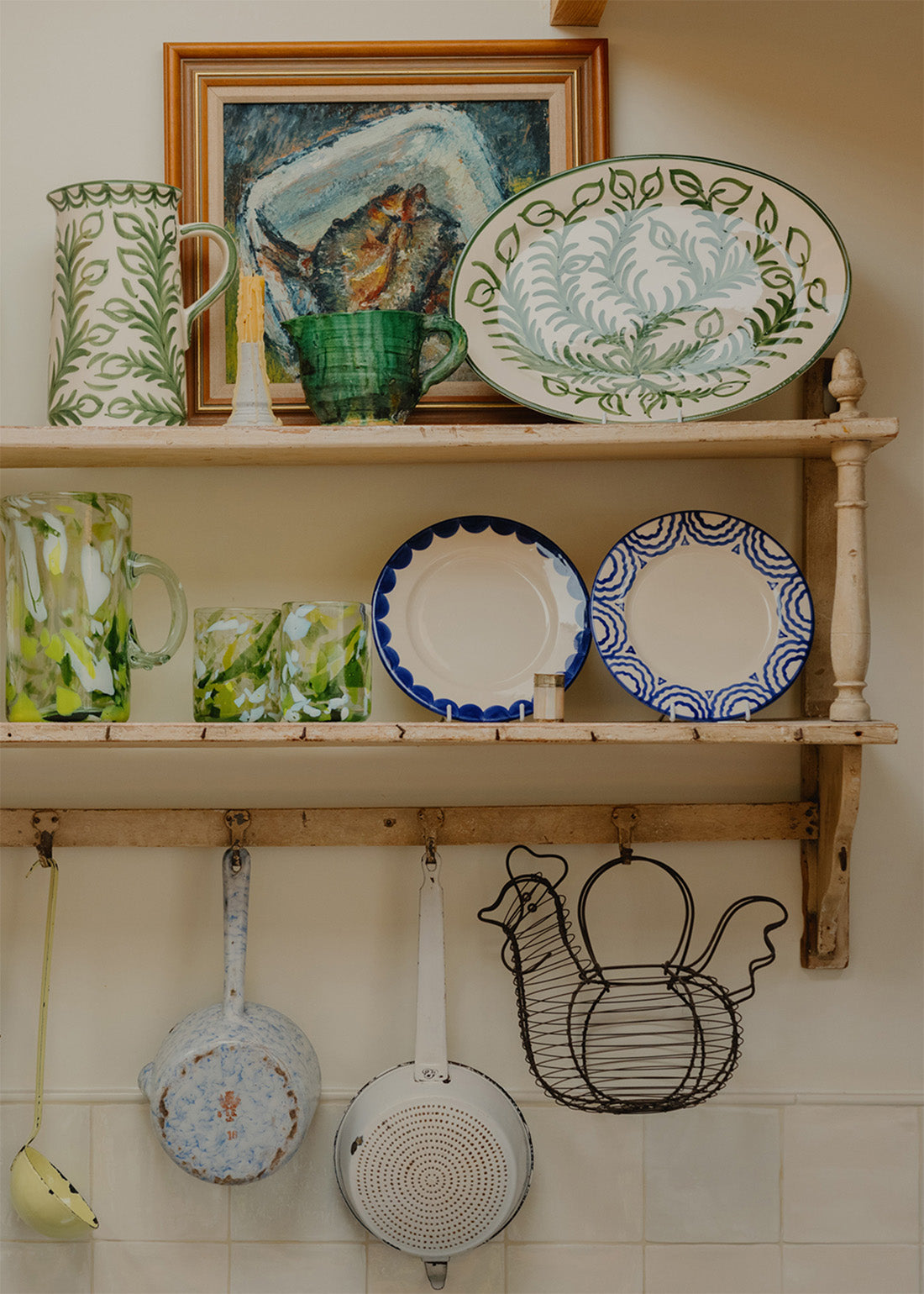 Large Green Vina Platter