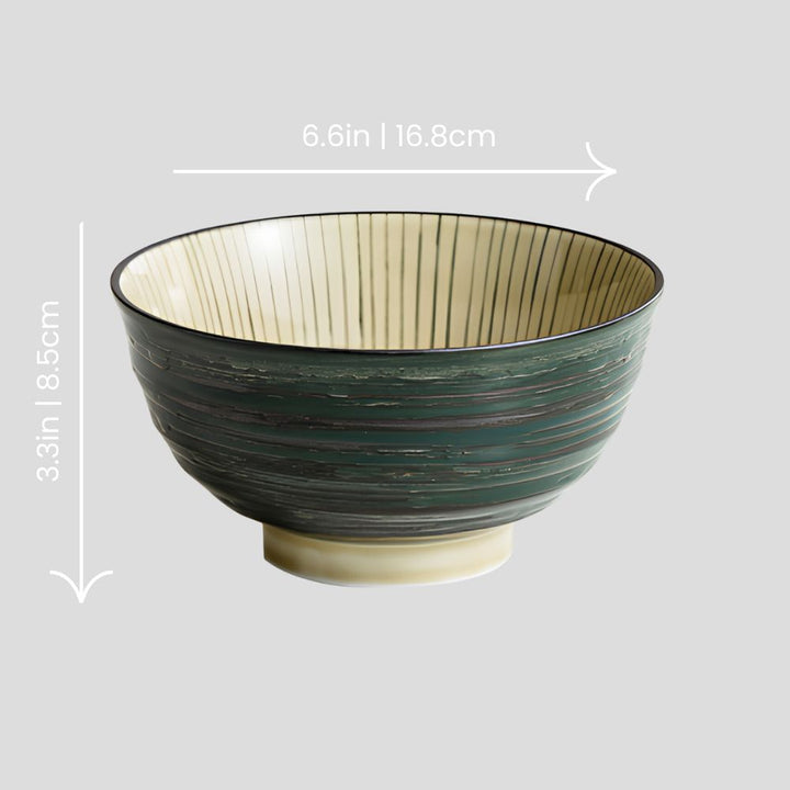 Handmade traditional "Tall Grass - 背の高い草" bowl