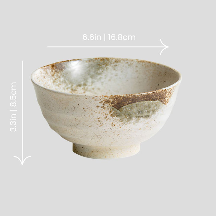 Handmade traditional "Desert Walk - 砂漠の散歩" bowl