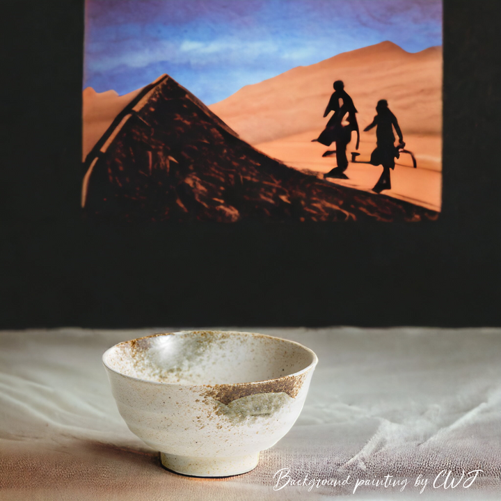 Handmade traditional "Desert Walk - 砂漠の散歩" bowl
