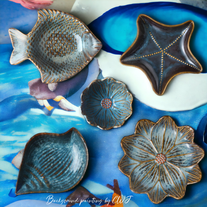 Small handmade artistic "Color Lotus" bowl