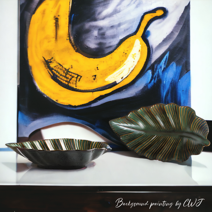 Handmade artistic "Banana Leaf" bowl