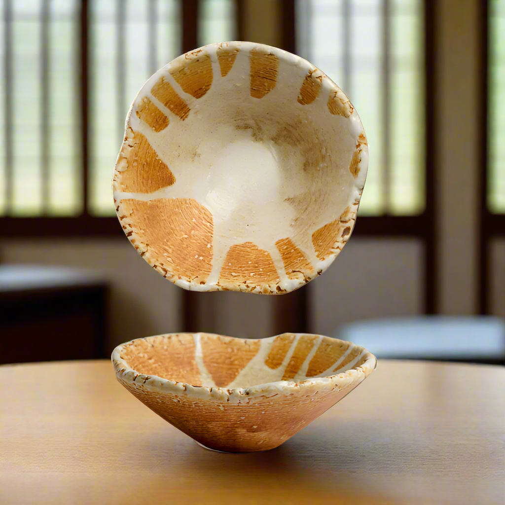 Handmade irregular "L'orange" bowl