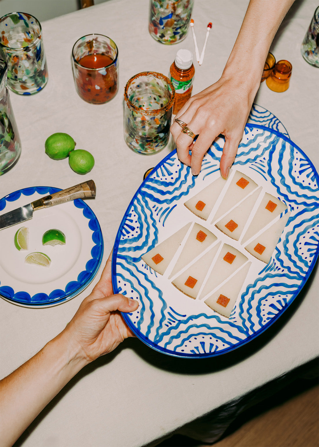 Large Blue Platter
