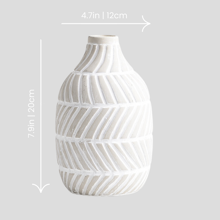 Handmade light minimalistic "Chevron Symphony" vase