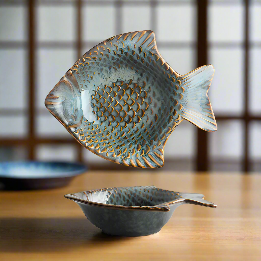 Handmade artistic "Camel Fish" bowl