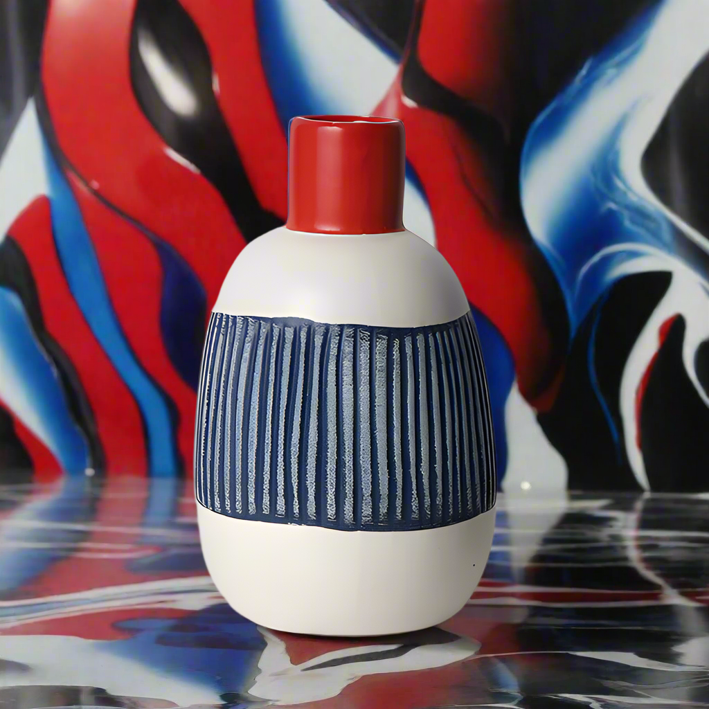 Hand-painted small "Little Red Riding Hood" vase