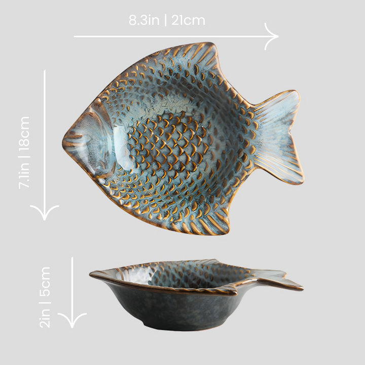 Handmade artistic "Camel Fish" bowl