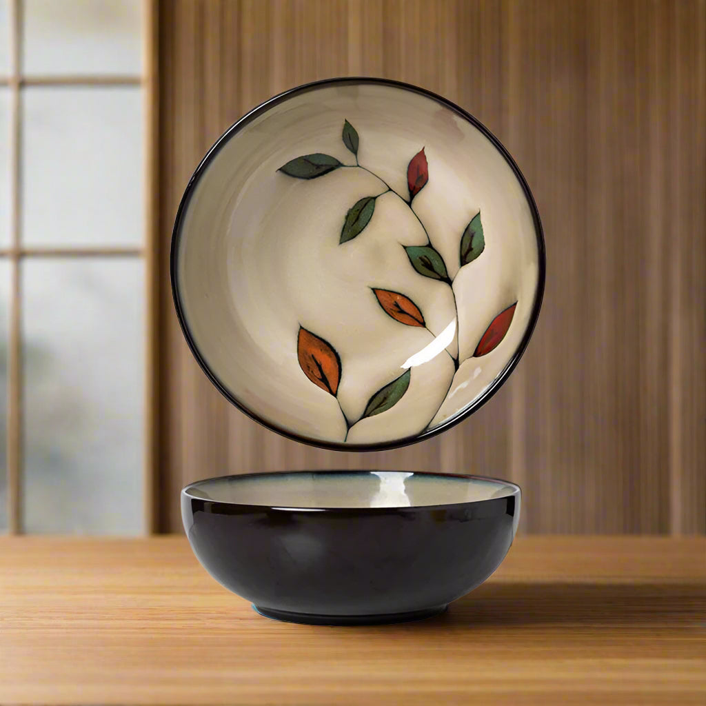 Hand-painted nature inspired "Botanical Bliss" bowl