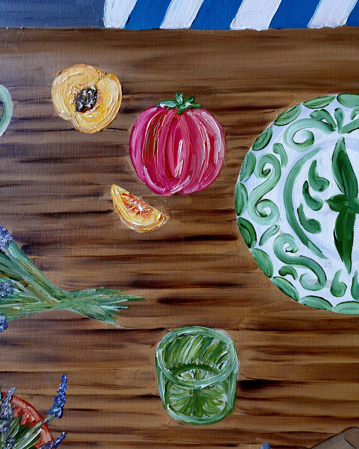 Lá fora II Painting