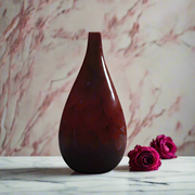 Small handmade kiln-fired "Amethyst Sunset" vase