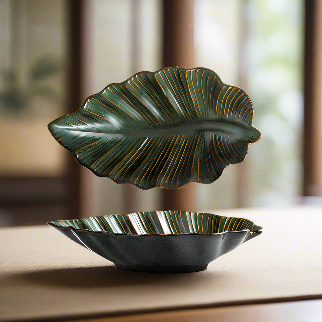 Handmade artistic "Banana Leaf" bowl