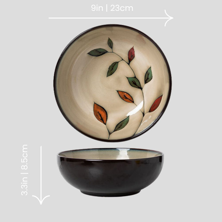 Hand-painted nature inspired "Botanical Bliss" bowl