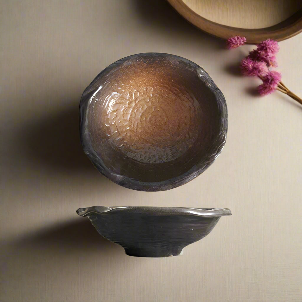 Handmade irregular "Autumn Butterfly" bowl