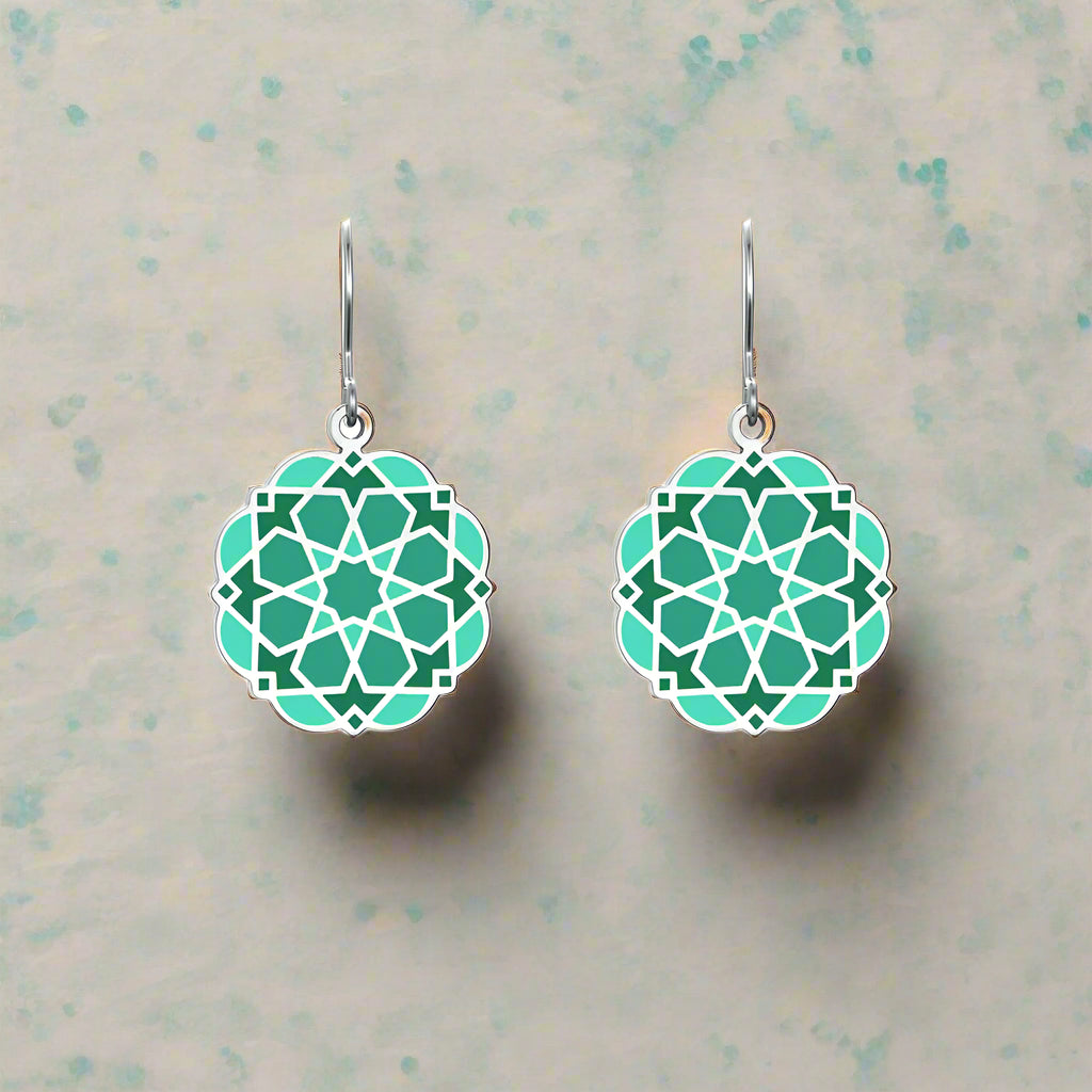 Alhambra Inspired Green Earrings Nazari