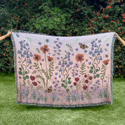 Meadows & Margins 'Sunset Pink' Woven Blanket