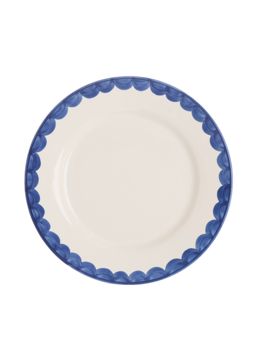 Blue Scallop Dinner Plate