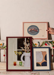 Burgundy Wood Picture Frame
