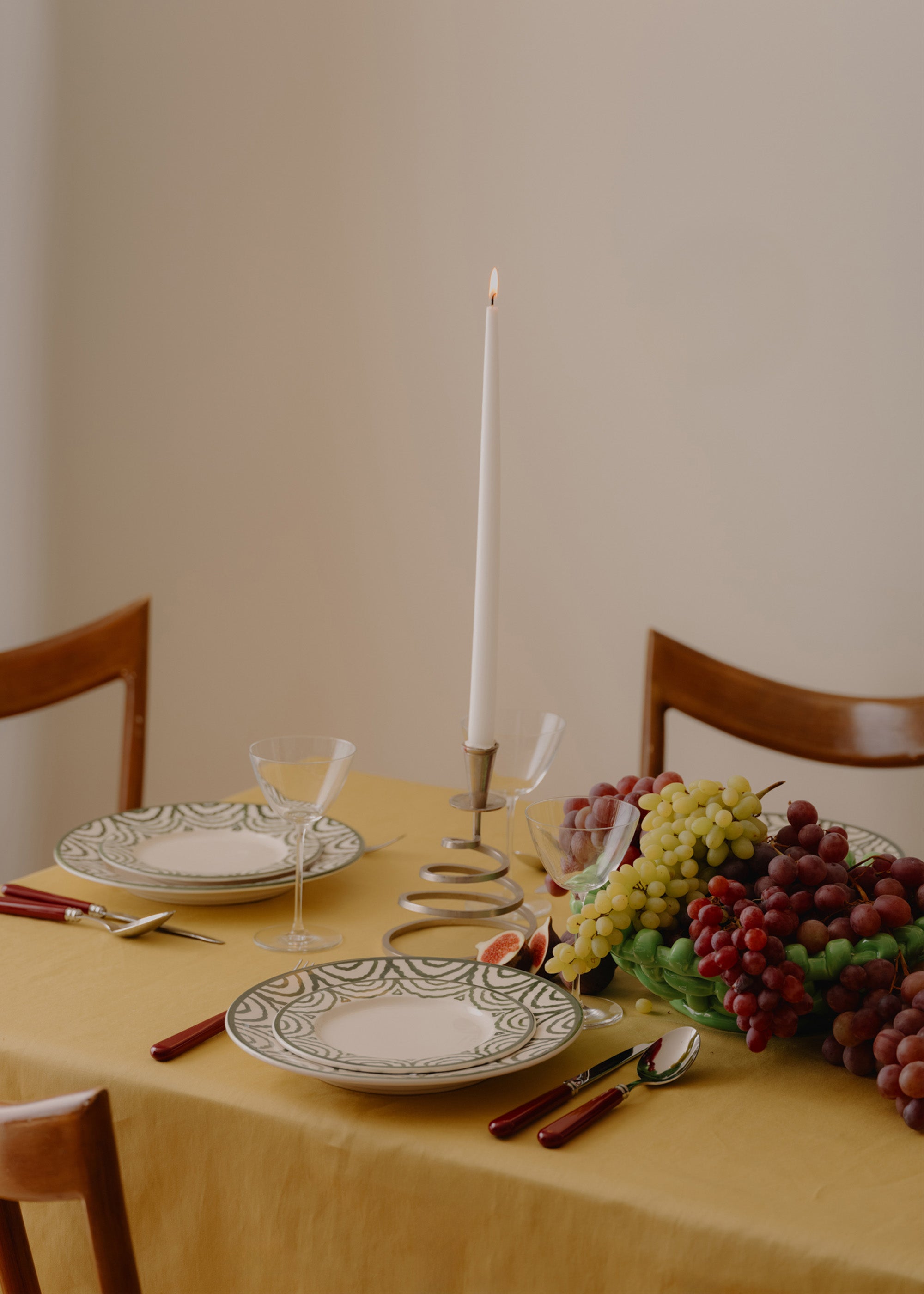 Burgundy Knife and Fork Set