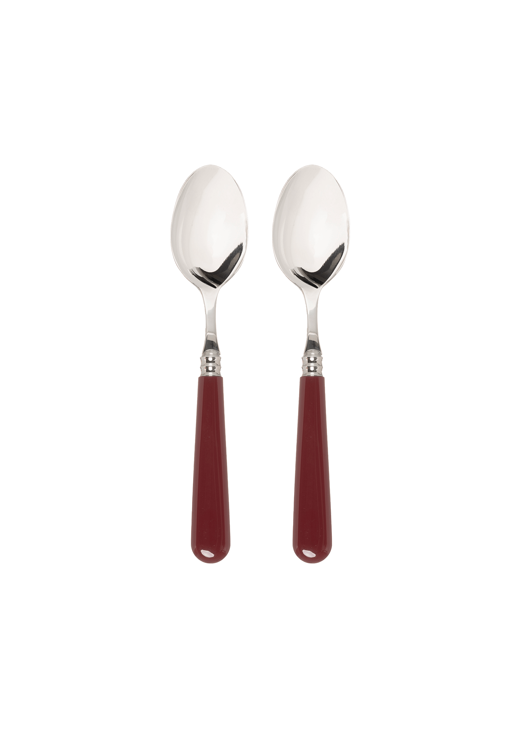 Burgundy Set of 2 Teaspoons