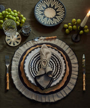 Gota Werregue Napkin Ring | Handwoven Werregue Palm, Black