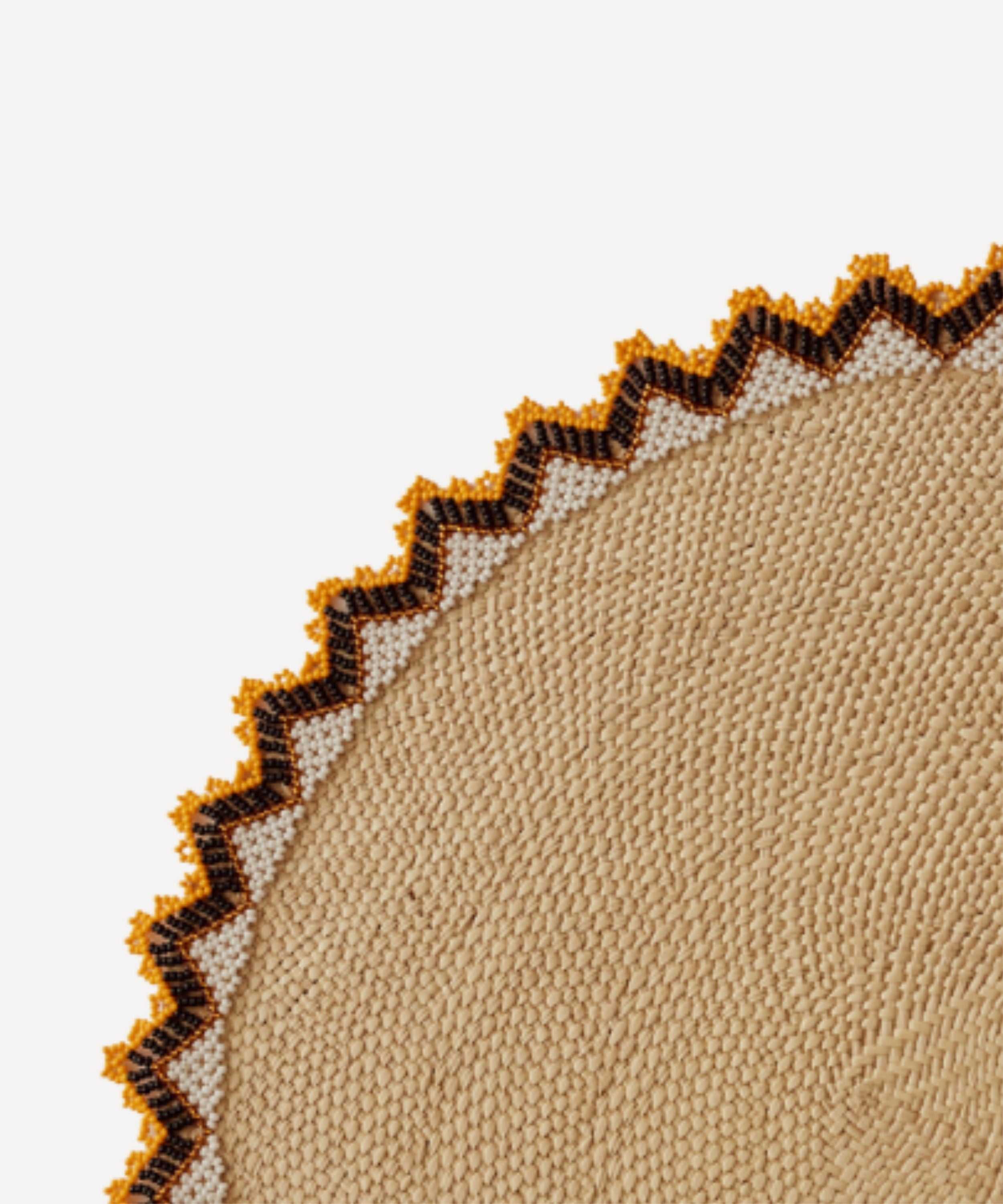 Alicia Placemat | Handwoven Panama Hat Straw, Burnt Yellow