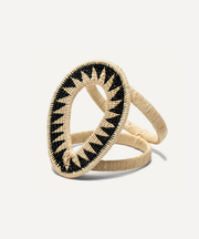 Gota Werregue Napkin Ring | Handwoven Werregue Palm, Black