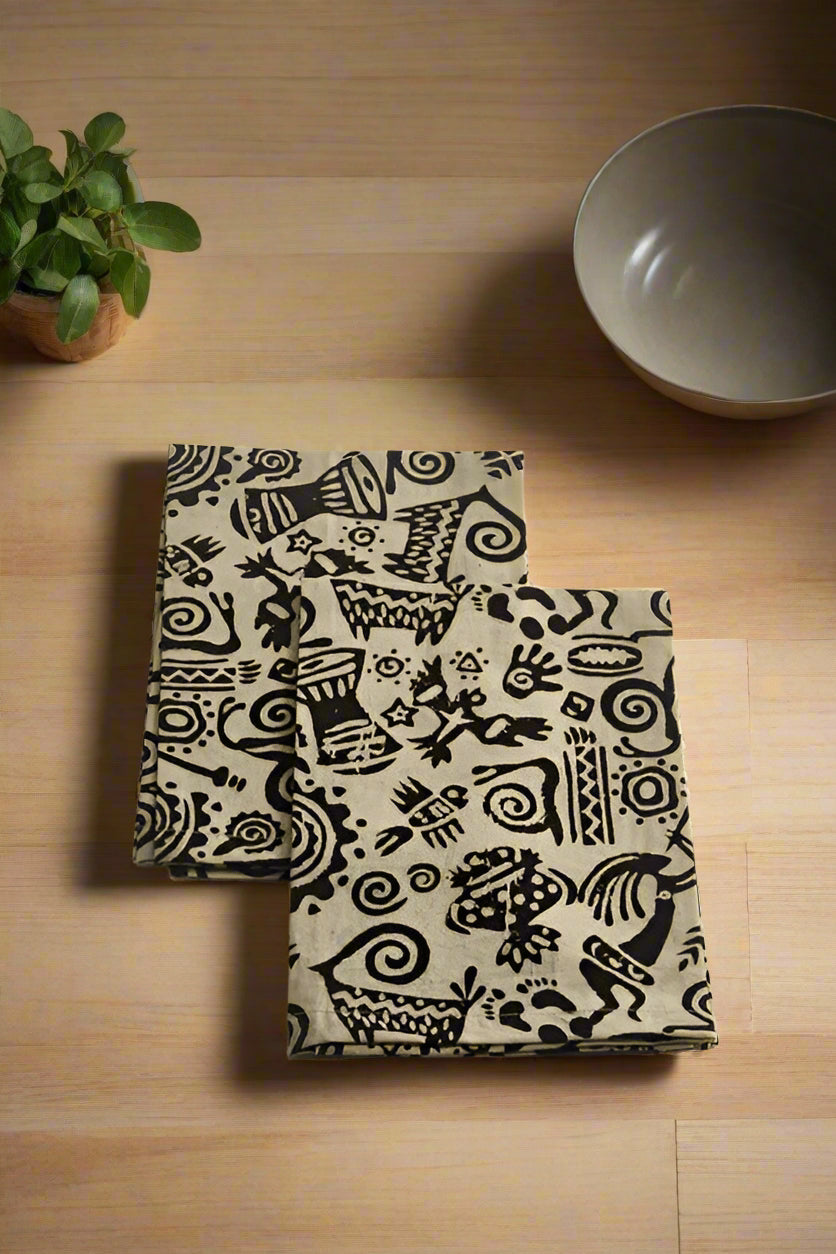 B&W Abstract Napkins