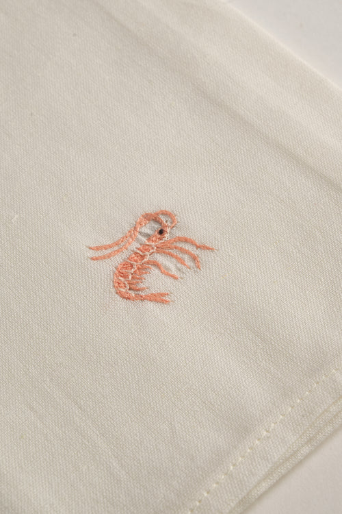 Hand Embroidered Coastal Girl Napkins
