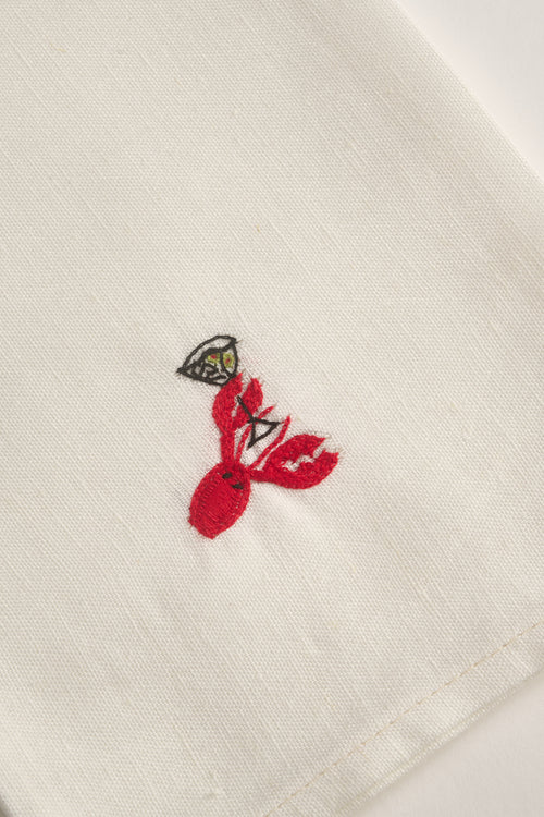 Hand Embroidered Coastal Girl Napkins