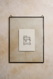 Hand Embroidered Coffee Machine Card