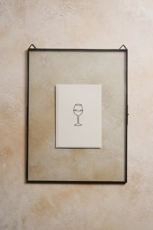 Hand-Embroidered Wine Card