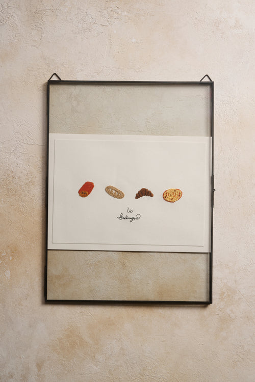 A4 Hand Embroidered La Boulangerie Card